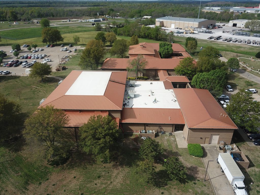 Lewis Roofing - Drone Roof Working